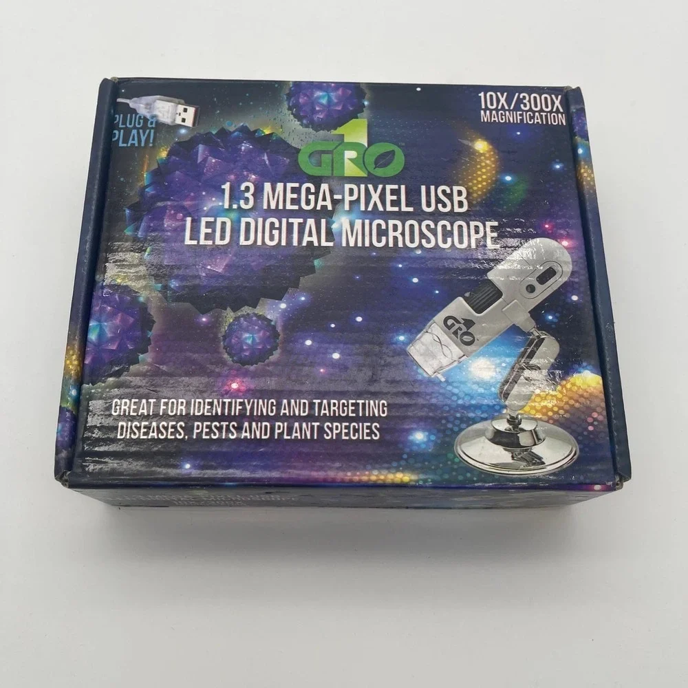 Gro1 1.3 Mega-Pixel USB LED Digital Microscope 10x-300x Magnification